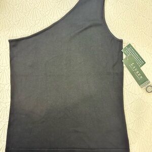 Ralph Lauren Black Asymmetrical Tank Top size L NWT